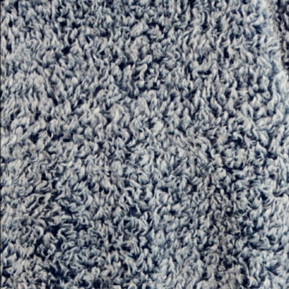 GROOVY GLAM Blue Plush Handmade Long Waterfall Vest Faux Shearling Teddy - Picture 2 of 3